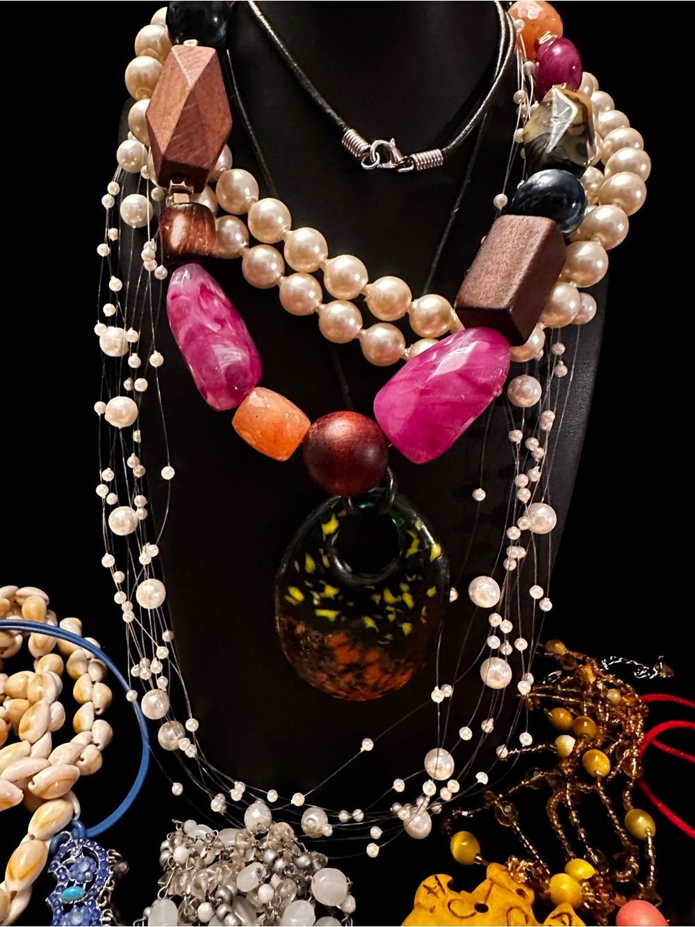 Bulk WEARABLE Bundle of 1lb plus Pack of 15 necklaces